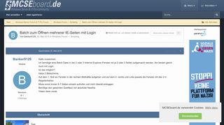 
                            3. Batch zum Öffnen mehrerer IE-Seiten mit Login - Windows Forum ...