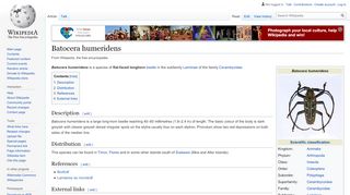 
                            13. Batocera humeridens - Wikipedia