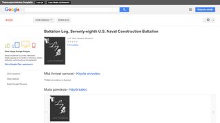 
                            9. Battalion Log, Seventy-eighth U.S. Naval Construction Battalion