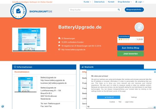 
                            3. BatteryUpgrade.de: Erfahrungen, Bewertungen, Meinungen