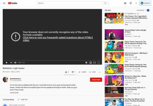
                            5. Battleborn: Login Issues - YouTube