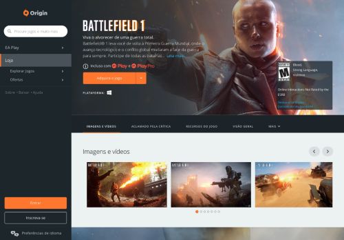 
                            7. Battlefield® 1 para PC | Origin