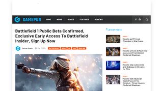 
                            7. Battlefield 1 Public Beta Confirmed, Exclusive Early Access To ...