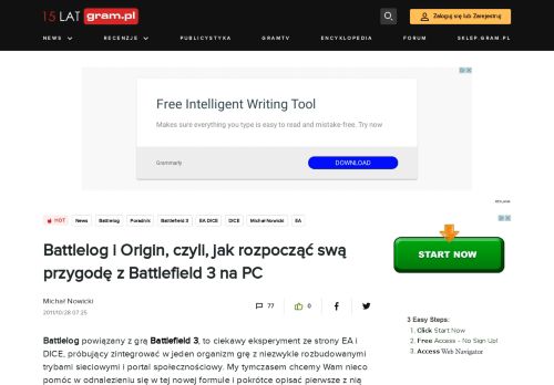 
                            10. Battlefield 3: Battlelog i Origin, czyli, jak rozpocząć swą przygodę z ...