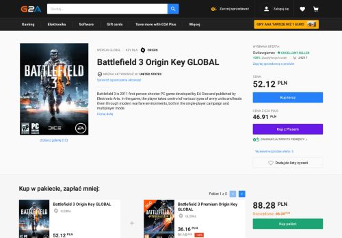 
                            12. Battlefield 3 / BF III (PC) - Buy Origin Game CD-Key - G2a.com