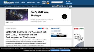 
                            8. Battlefield 3: Entwickler DICE äußert sich über DX11, Tessellation und ...