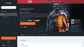 
                            7. Battlefield 3™ for PC | Origin