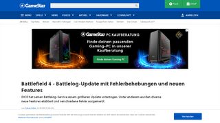 
                            13. Battlefield 4 - Battlelog-Update mit Fehlerbehebungen und neuen ...