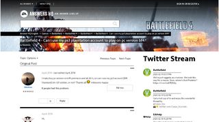 
                            5. Battlefield 4 - Can i use my ps3 playstation account to play on pc ...