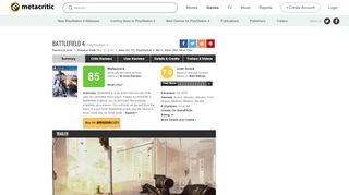 
                            9. Battlefield 4 for PlayStation 4 Reviews - Metacritic