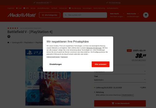 
                            12. Battlefield 5: für PS4, Xbox One & PC | MediaMarkt