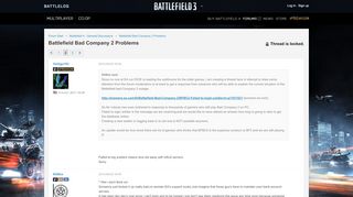 
                            5. Battlefield Bad Company 2 Problems - Battlelog