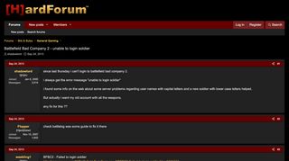 
                            7. Battlefield Bad Company 2 - unable to login soldier | [H]ard|Forum