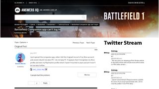 
                            13. Battlefield Companion app can't log in - Answer HQ - EA Answers HQ