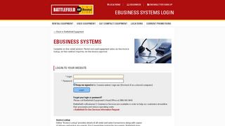 
                            12. Battlefield Equipment Rentals - Ebusiness Systems Login
