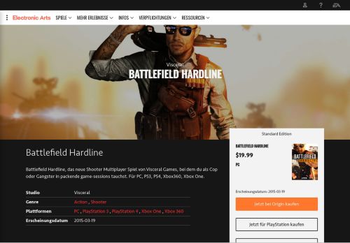 
                            3. Battlefield Hardline – Offizielle EA-Seite