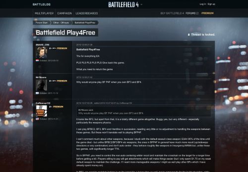 
                            13. Battlefield Play4Free - Battlelog