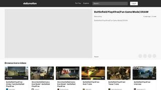 
                            12. Battlefield Play4free|Fun Game Mode| DRAW - video dailymotion