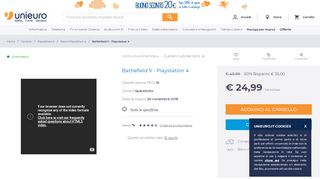 
                            12. Battlefield V - Playstation 4 | videogioco in offerta su Unieuro