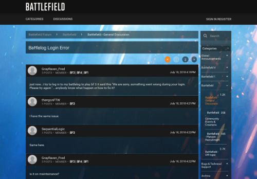 
                            3. Battlelog Login Error — Battlefield Forums