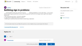 
                            12. Battlelog sign in problems - Microsoft Community