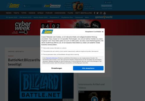 
                            9. BattleNet: Blizzard hat die Login-Probleme beseitigt - PC Games