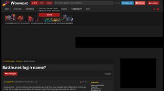 
                            7. Battle.net login name? - WoW General - Wowhead Forums