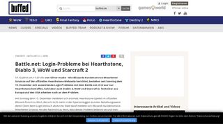 
                            12. Battle.net: Login-Probleme bei Hearthstone, Diablo 3, WoW und ...
