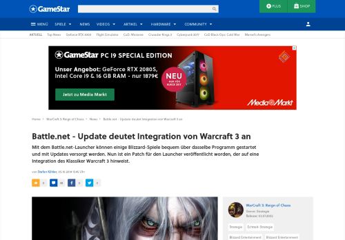 
                            3. Battle.net - Update deutet Integration von Warcraft 3 an - GameStar