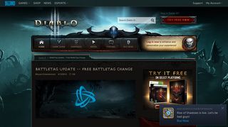 
                            8. BattleTag Update -- Free BattleTag Change - Diablo III