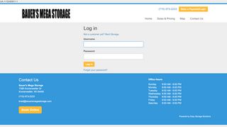 
                            12. Bauer's Mega Storage: Log in