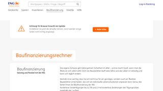 
                            5. Baufinanzierungsrechner - ING-DiBa