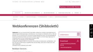 
                            1. Bauhaus-Universität Weimar: Webkonferenzen (Shibboleth)