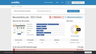 
                            10. baumarkteu.de | SEO Bewertung | Seobility.net