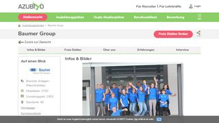 
                            11. Baumer Group als Ausbilder: Ausbildungsplätze, Infos und mehr ...