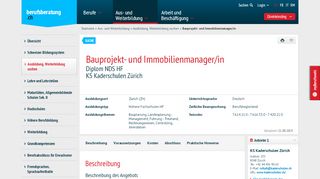 
                            12. Bauprojekt- und Immobilienmanager/in - berufsberatung.ch