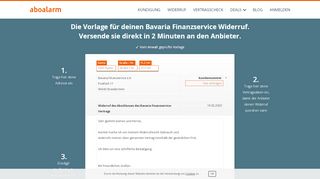 
                            7. Bavaria Finanzservice direkt online widerrufen - Aboalarm