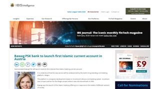 
                            7. Bawag PSK bank to launch first Islamic current account in Austria ...