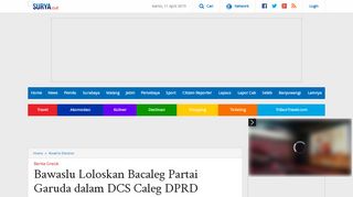 
                            6. Bawaslu Loloskan Bacaleg Partai Garuda dalam DCS Caleg DPRD ...