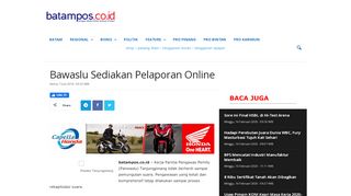 
                            10. Bawaslu Sediakan Pelaporan Online | batampos.co.id