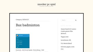 
                            6. Bax badminton - snooker pc spiel