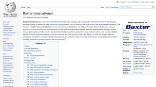 
                            9. Baxter International - Wikipedia