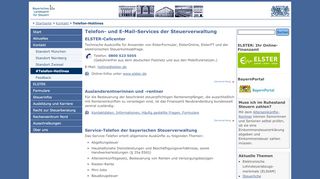 
                            10. Bayerisches Landesamt für Steuern: Kontakt - Telefon-Hotlines