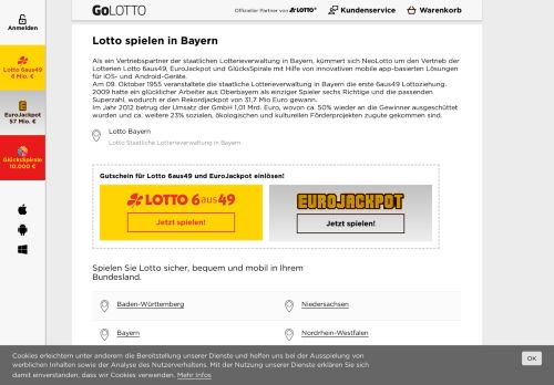 
                            7. Bayern - Lotto spielen in Bayern - GOLOTTO.de