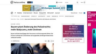 
                            3. Bayern plant Änderung des Polizeirechts: mehr Bodycams, mehr ...