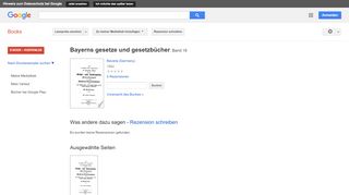 
                            7. Bayerns gesetze und gesetzbücher - Google Books-Ergebnisseite