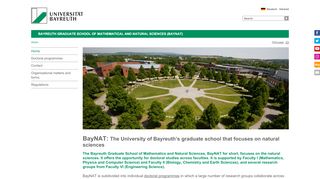 
                            6. Bayreuth Graduate School of Mathematical and Natural Sciences