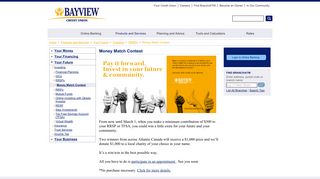 
                            10. Bayview Credit Union - Money Match Contest