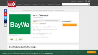 
                            6. BayWa Ökoenergie – BayWa Ökostrom | Utopia.de-Bewertung