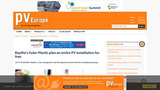 
                            8. BayWa's Solar-Planit: plan an entire PV installation for free - pv Europe